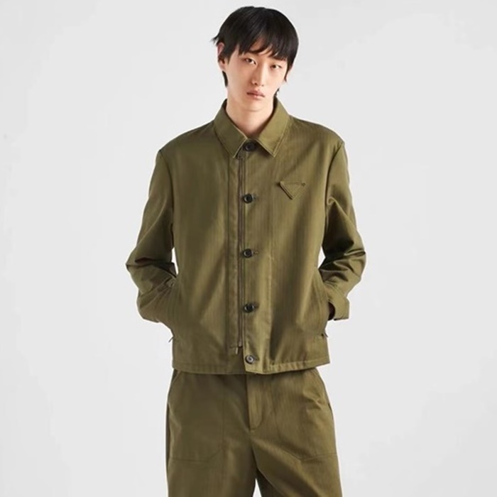 プラダメンズカーキジャケットc348