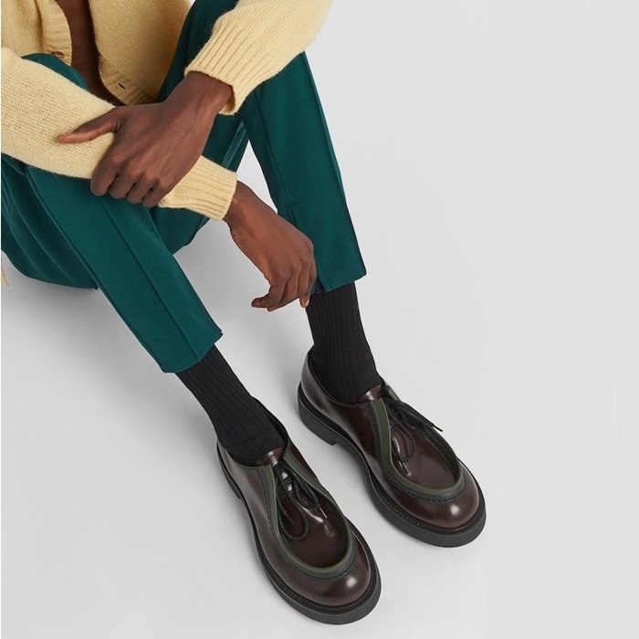 プラダメンズブラウンローファーs171