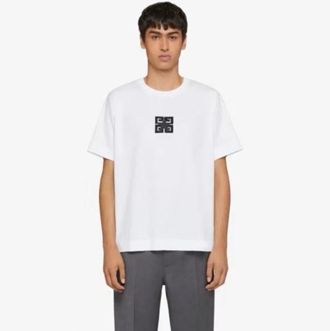 ジバンシィメンズホワイト半袖Tシャツc297