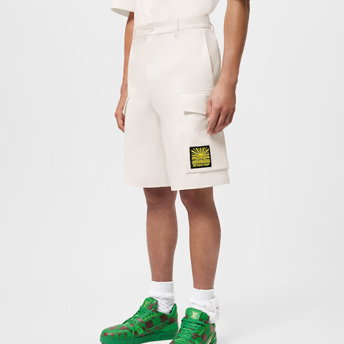 ルイヴィトンメンズホワイトショートパンツc345