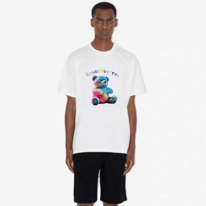 ルイヴィトンユニセックスホワイトシャツc348