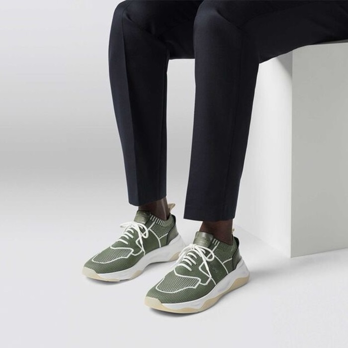 ベルルッティメンズグリーンスニーカーr333