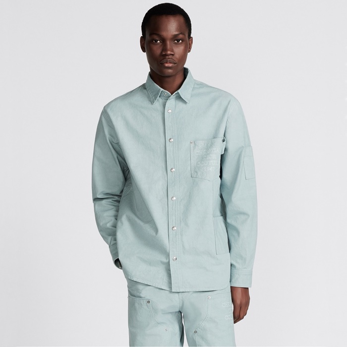 ディオールメンズカジュアルブルーシャツc311