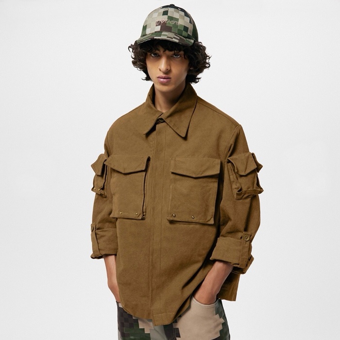 ルイヴィトンメンズカーキジャケットc353