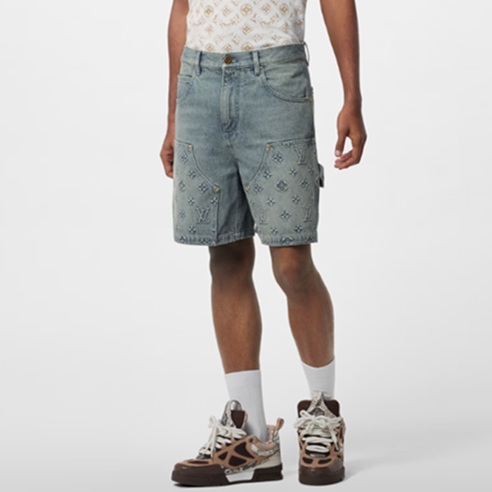 ルイヴィトンメンズブルーショートパンツc359
