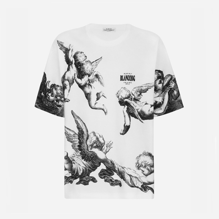 ドルチェ＆ガッバーナメンズホワイト半袖Tシャツc14