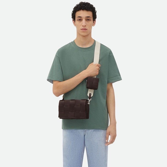 ボッテガヴェネタメンズチョコカセットバッグb465
