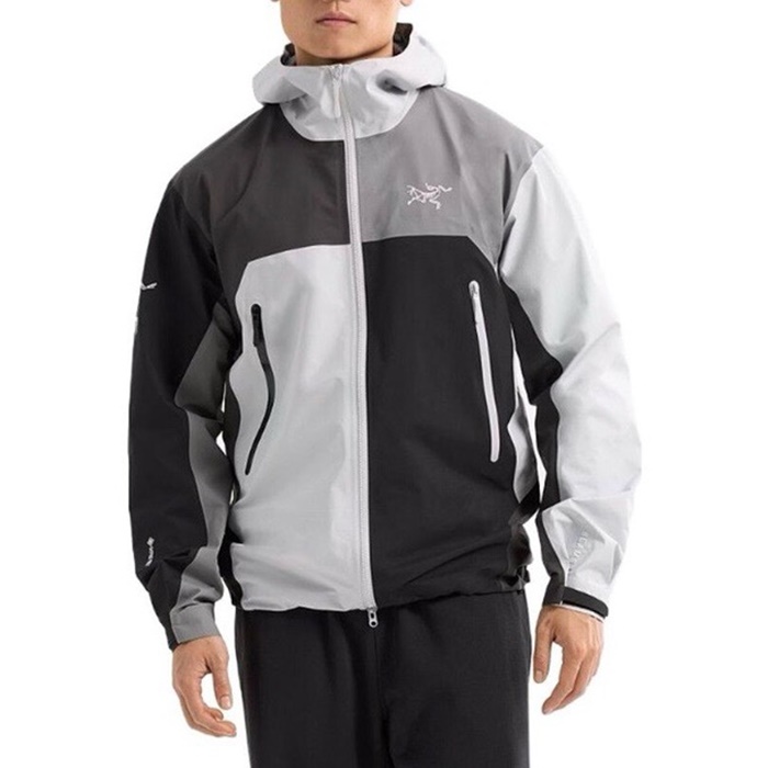 アークテリクスメンズグレーウィンドブレーカージャケットc397