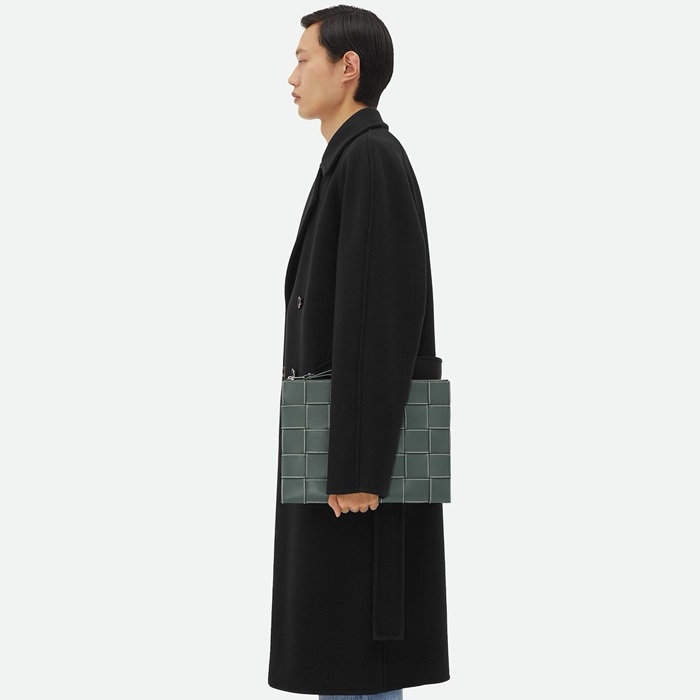 ボッテガヴェネタメンズグレークラッチバッグb1514