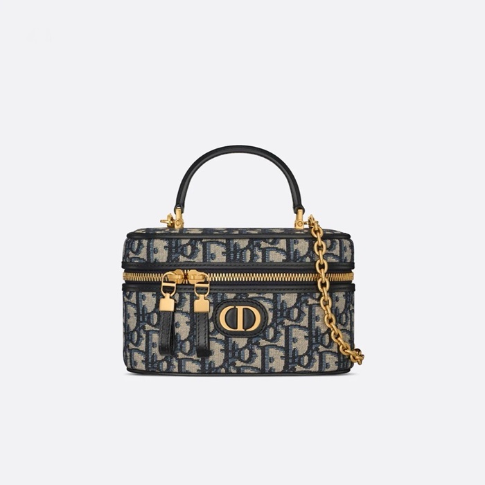 ディオールレディースオブリークモンテーニュヴァニティバッグb1535