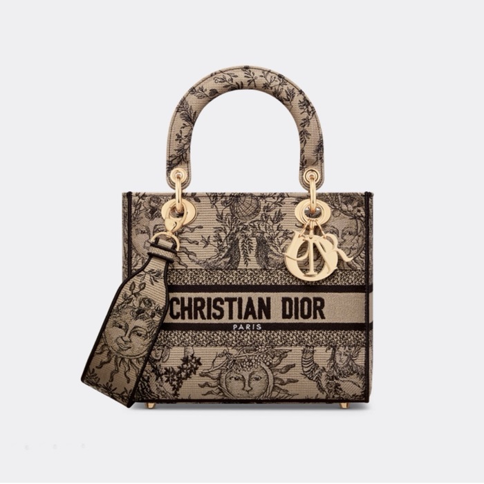 ディオールレディースベージュレディバッグb1575