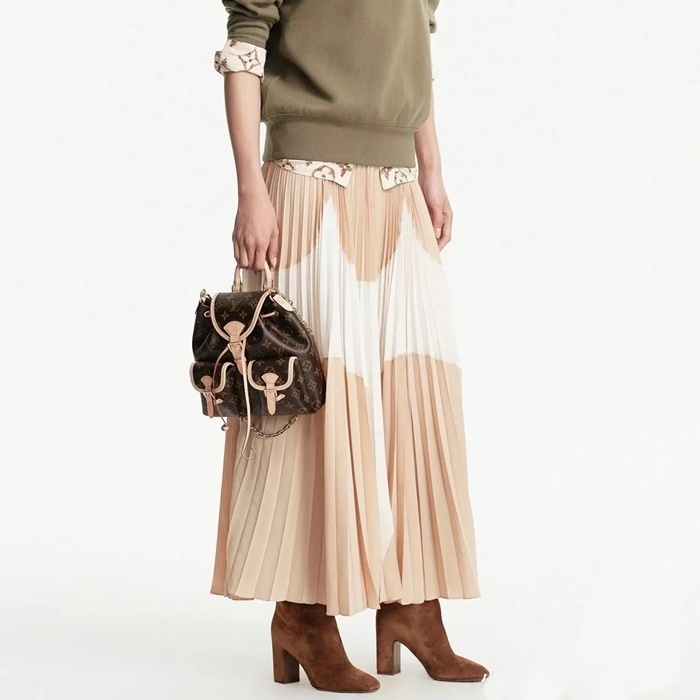 ルイヴィトンレディースベージュロングスカートc376