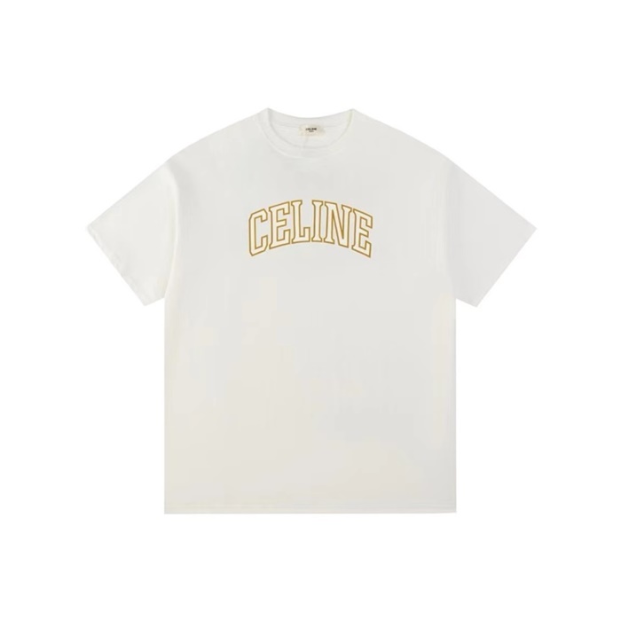 セリーヌメンズホワイト半袖Tシャツc25