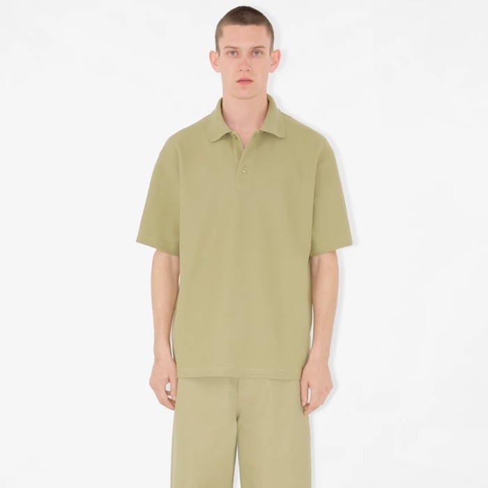 バーバリーメンズミント半袖ポロシャツc498