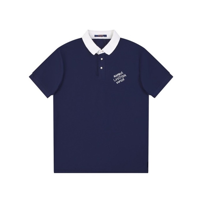 ルイヴィトンメンズネイビー半袖Tシャツc510