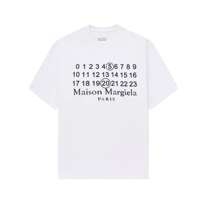 メゾンマルジェラユニセックスホワイト半袖Tシャツc437
