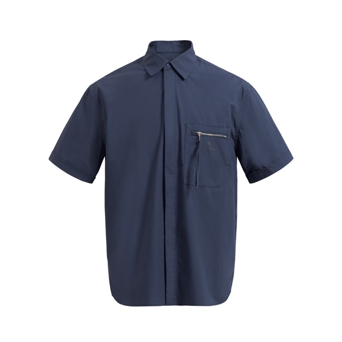 ェンディメンズネイビー半袖シャツc535