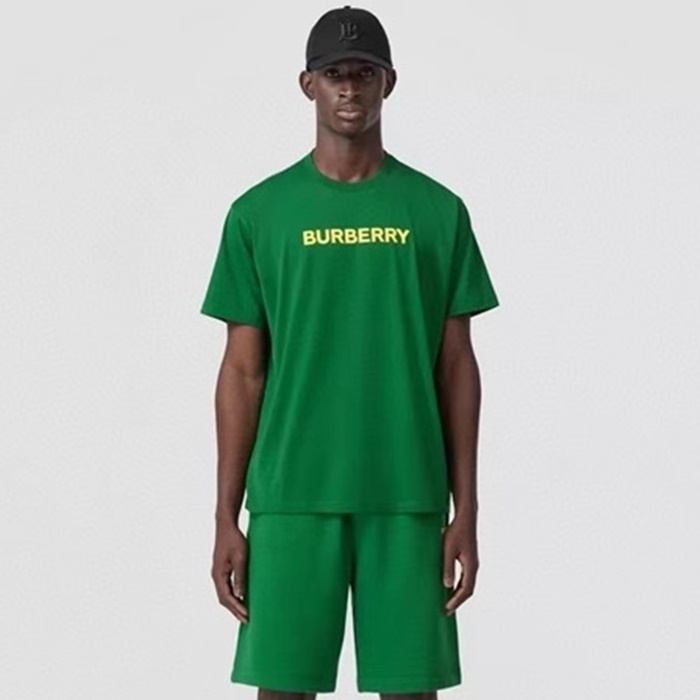 バーバリーメンズグリーンシャツc327