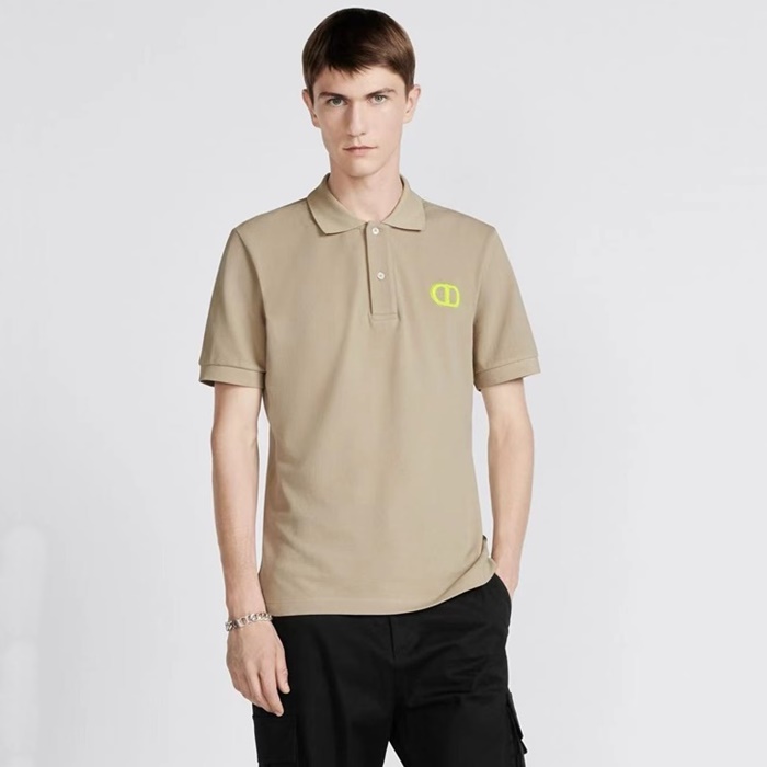ディオールメンズベージュポロ半袖Tシャツc520