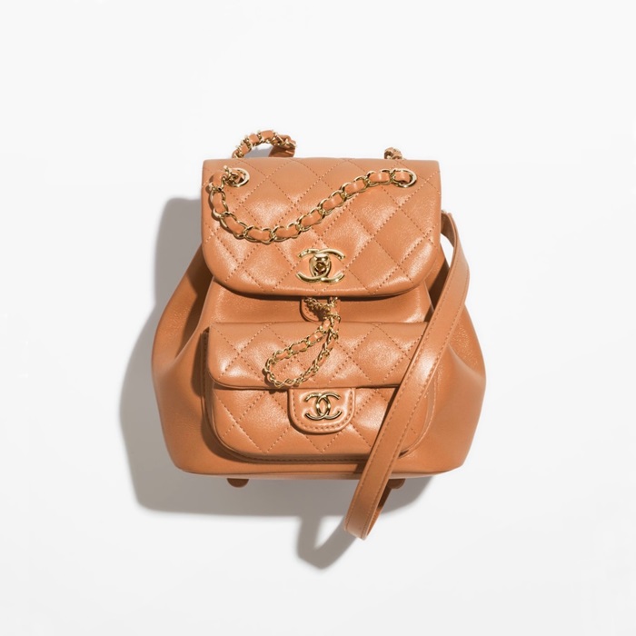 シャネルレディースブラウンバックパックb1660
