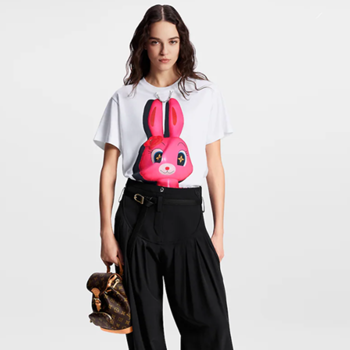 ルイヴィトンレディースホワイト半袖Tシャツc392