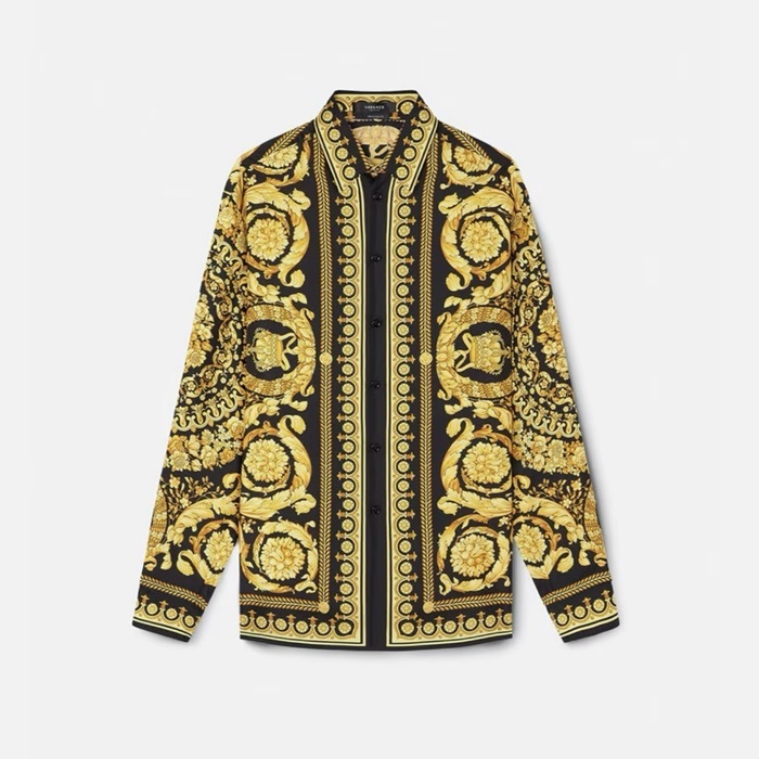 ヴェルサーチェメンズブラックシャツc559