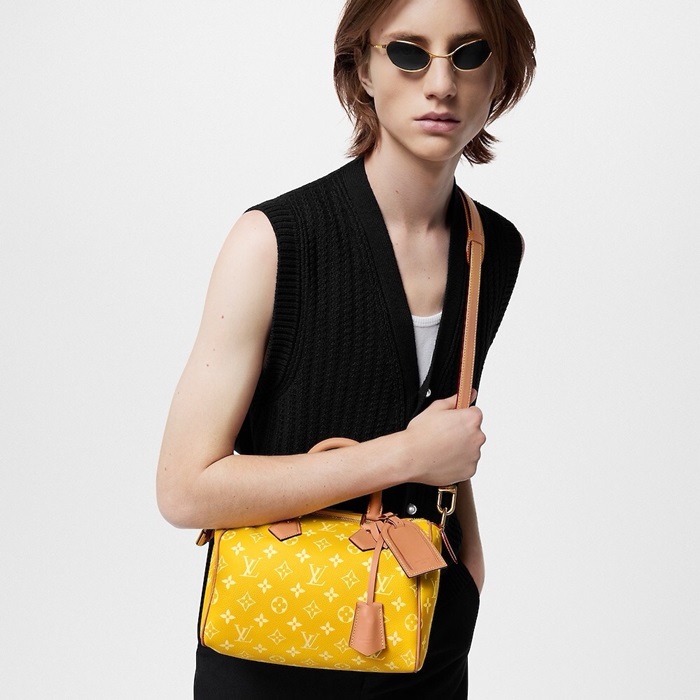 ルイヴィトンメンズイエロースピーディバンドゥリール25M24426e25b1770