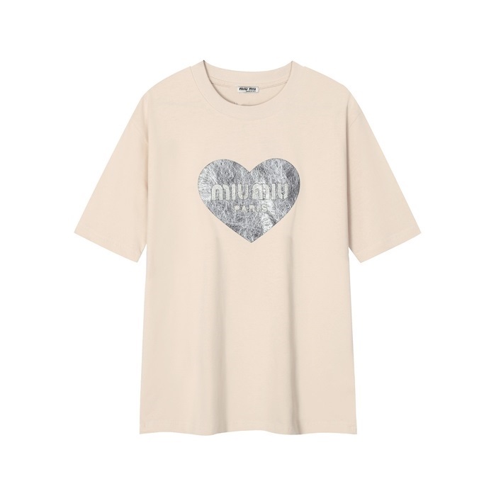 ミュウミュウレディースベージュシャツc593