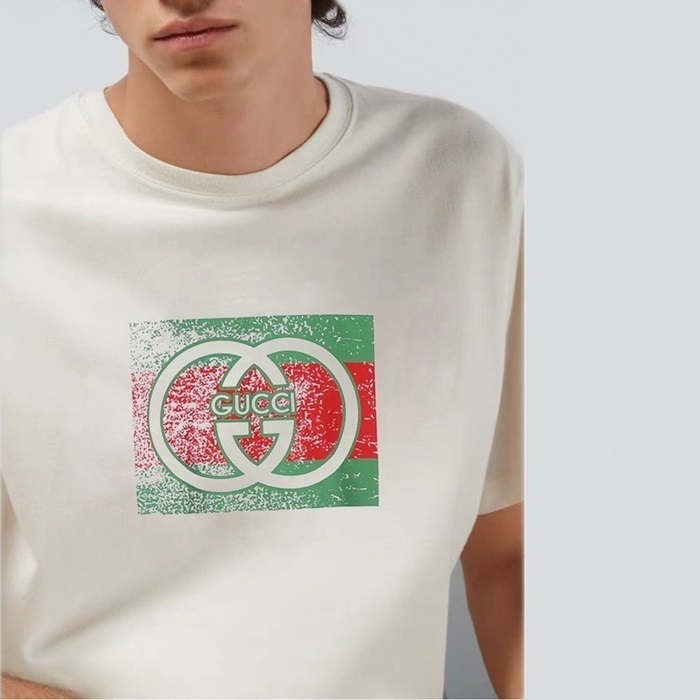 グッチユニセックスホワイトシャツc602