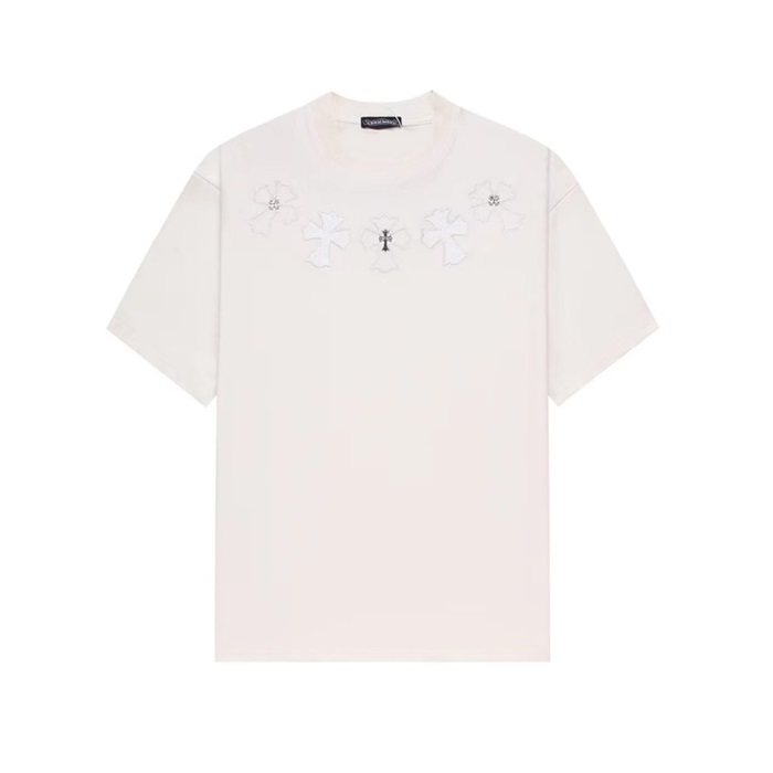 クロムハーツメンズホワイト半袖Tシャツc134