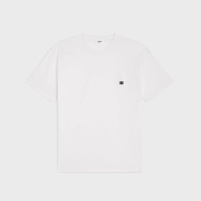 セリーヌメンズホワイト半袖Tシャツc27