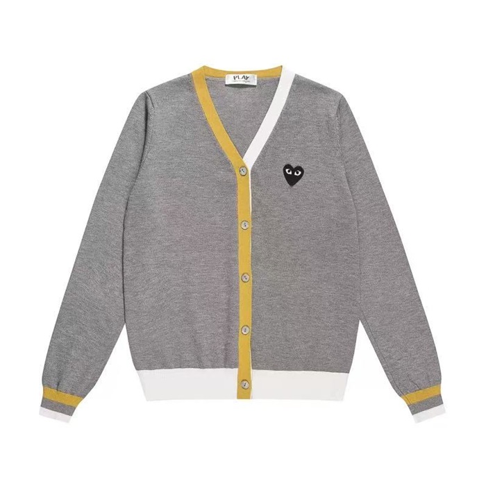 コムデギャルソンブラックハートネックニットカーディガンm484