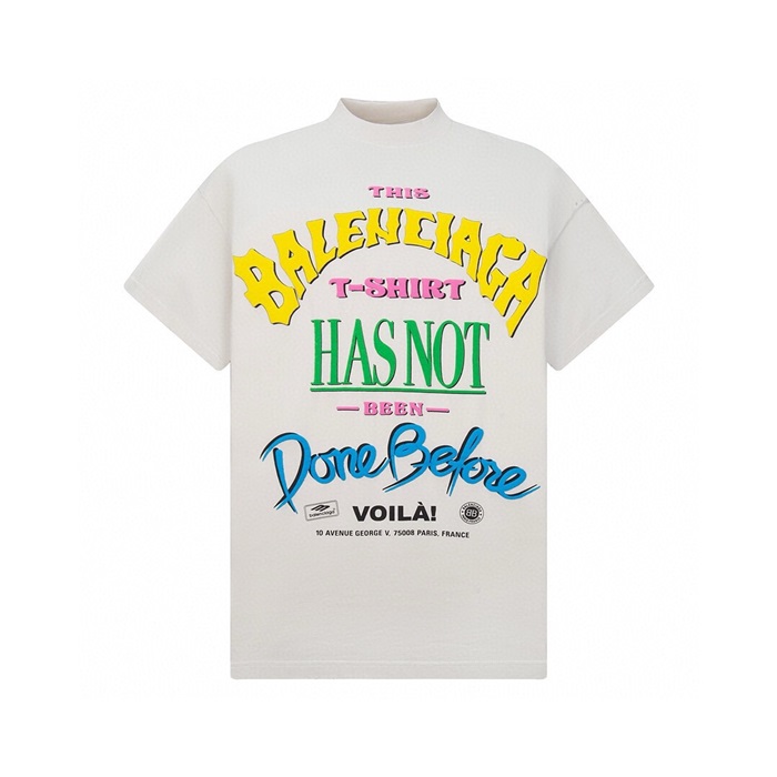 バレンシアガメンズグレー半袖Tシャツc616