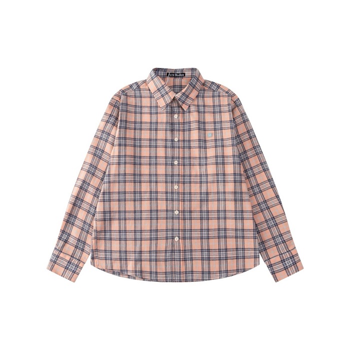 アクネストゥディオズユニセックスピンクチェックシャツn679