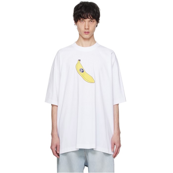 ヴェトモンユニセックスホワイト半袖Tシャツc701