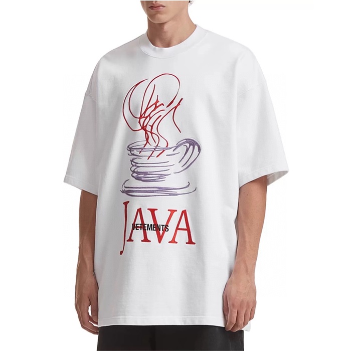 ヴェトモンユニセックスホワイト半袖Tシャツc725