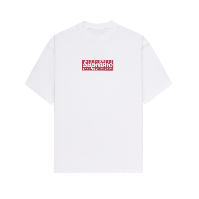 メゾンマルジェラユニセックスホワイト半袖Tシャツc747