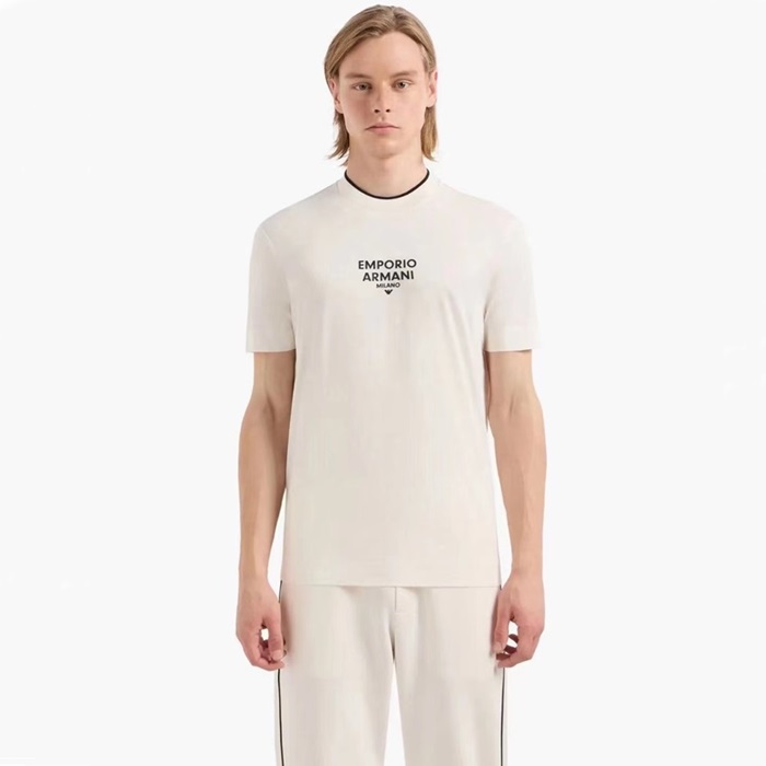 アルマーニメンズホワイト半袖Tシャツc17