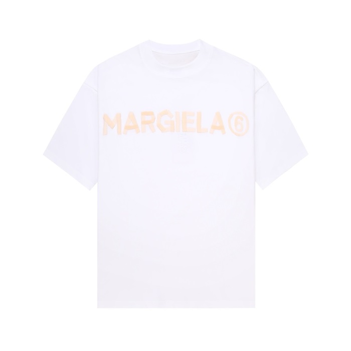 メゾンマルジェラユニセックスホワイト半袖Tシャツc756