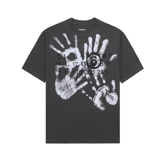 メゾンマルジェラユニセックスグレー半袖Tシャツc758