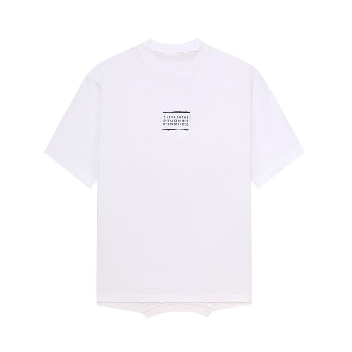 メゾンマルジェラユニセックスホワイト半袖Tシャツc775