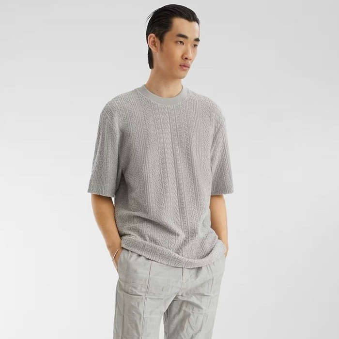 ェンディメンズグレー半袖Tシャツc787