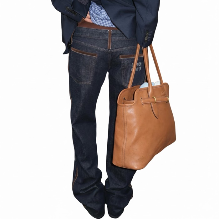 ミュウミュウユニセックスネイビージーンズc796