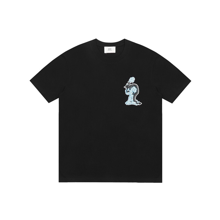 アミメンズブラック半袖Tシャツc806
