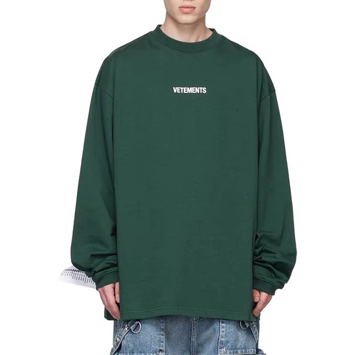 ヴェトモンメンズグリーンスウェットシャツc853
