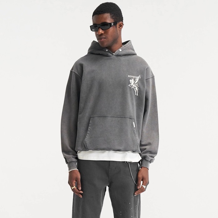 レプレゼントメンズグレーフーディc861