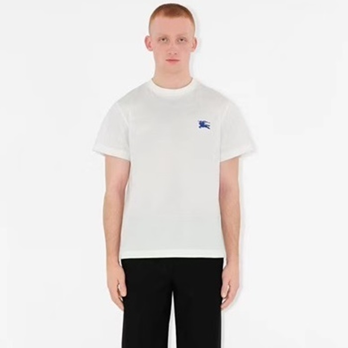 バーバリーメンズホワイト半袖Tシャツc337