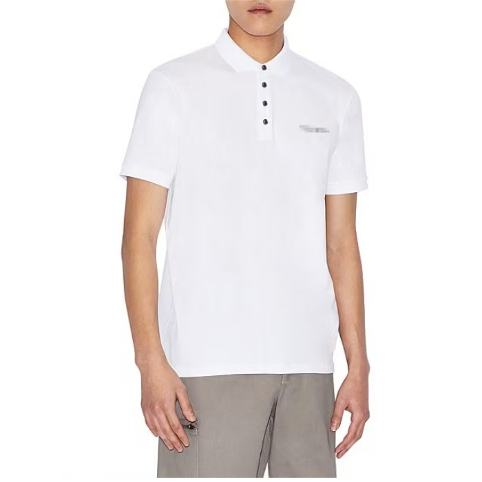 モンクレールメンズホワイトポロ半袖Tシャツc429