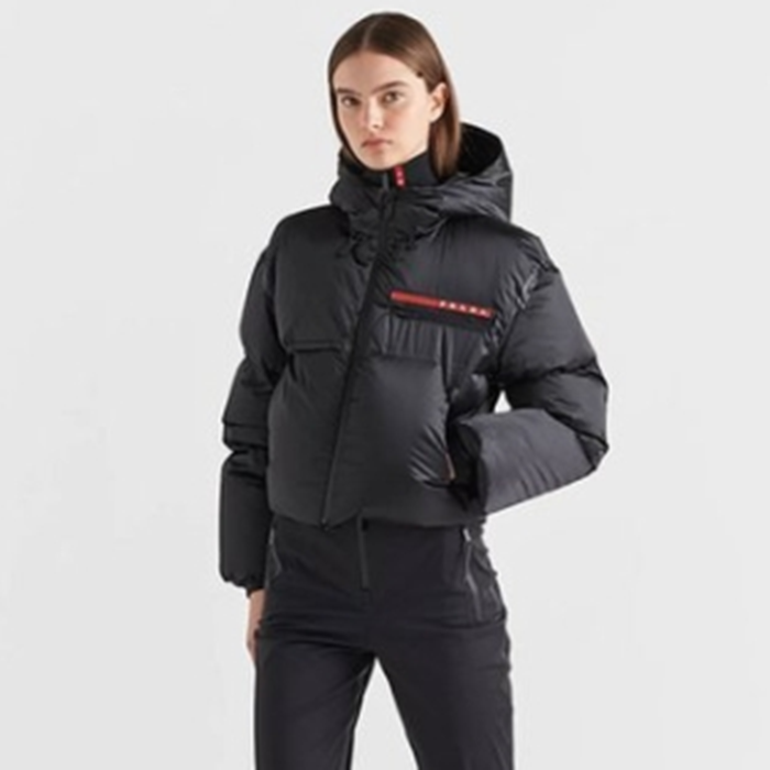 プラダレディースクロップテクニカルダウンジャケットc901