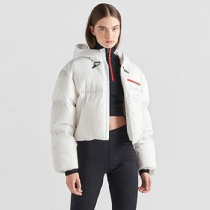 プラダレディースクロップテクニカルダウンジャケットc902